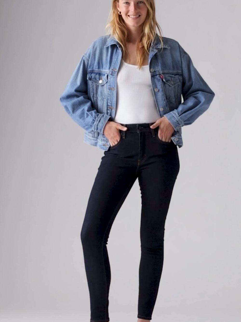 Levi's Women's Navy Skinny Jeans - Stretch Denim